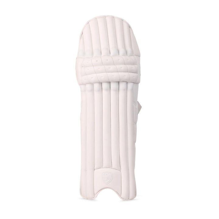 SG Hilite White Cricket Batting Leg Guard Pads @ Front View
