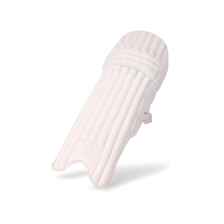 SG Hilite White Cricket Batting Leg Guard Pads @ Front View 2