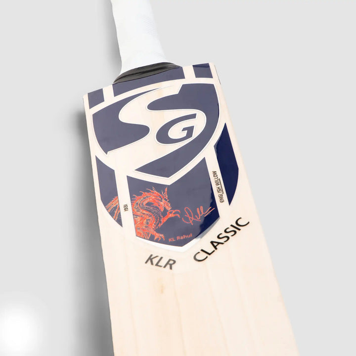 SG KLR Classic English Willow Cricket Bat Size SH@Close view