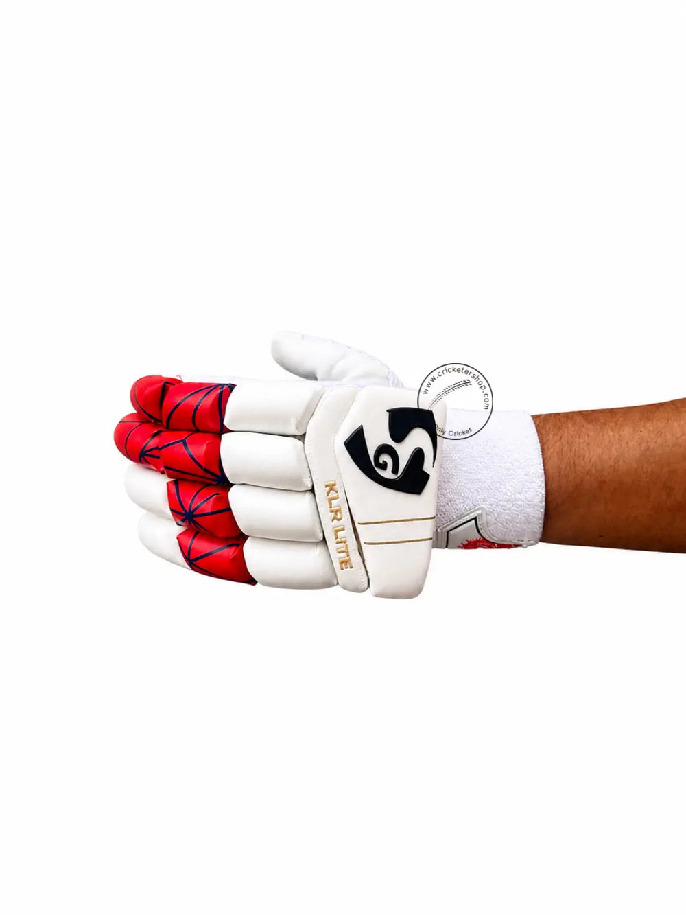 SG KLR Lite Cricket Batting Gloves @ Left Back View