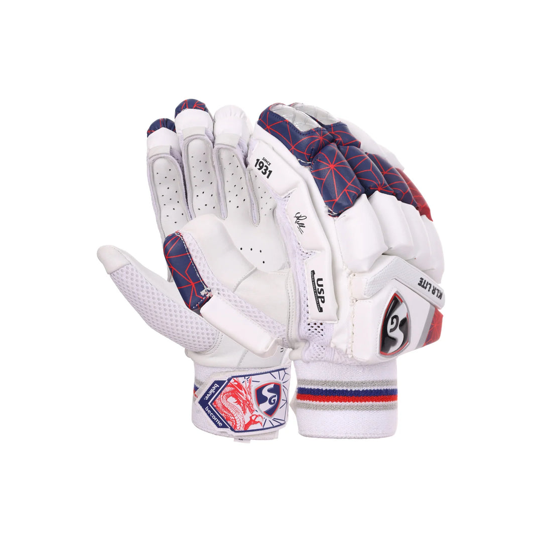SG KLR Lite Cricket Batting Gloves@front view