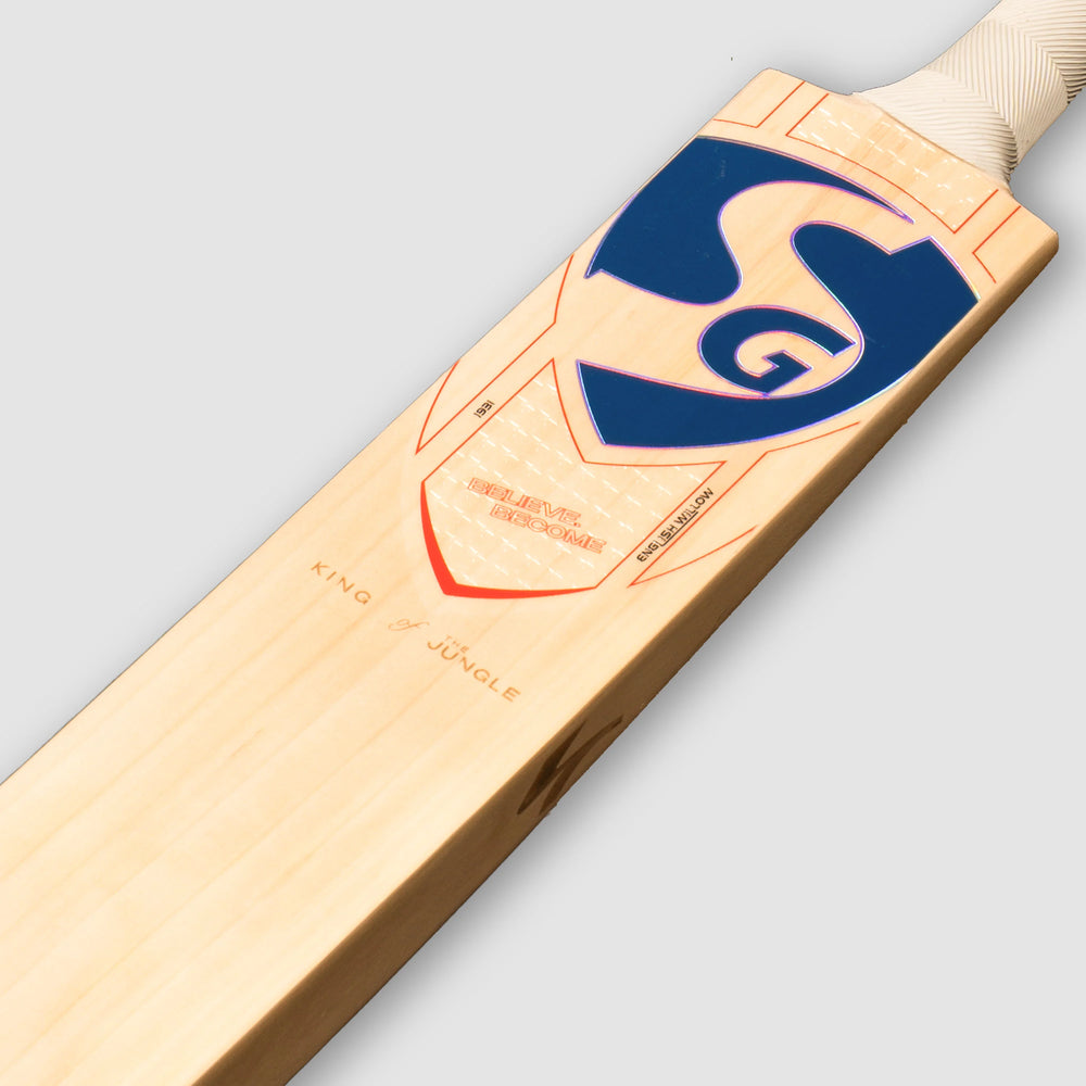 SG King Jungle KOJ 3 English Willow Cricket Bat Size SH @ Face View 2