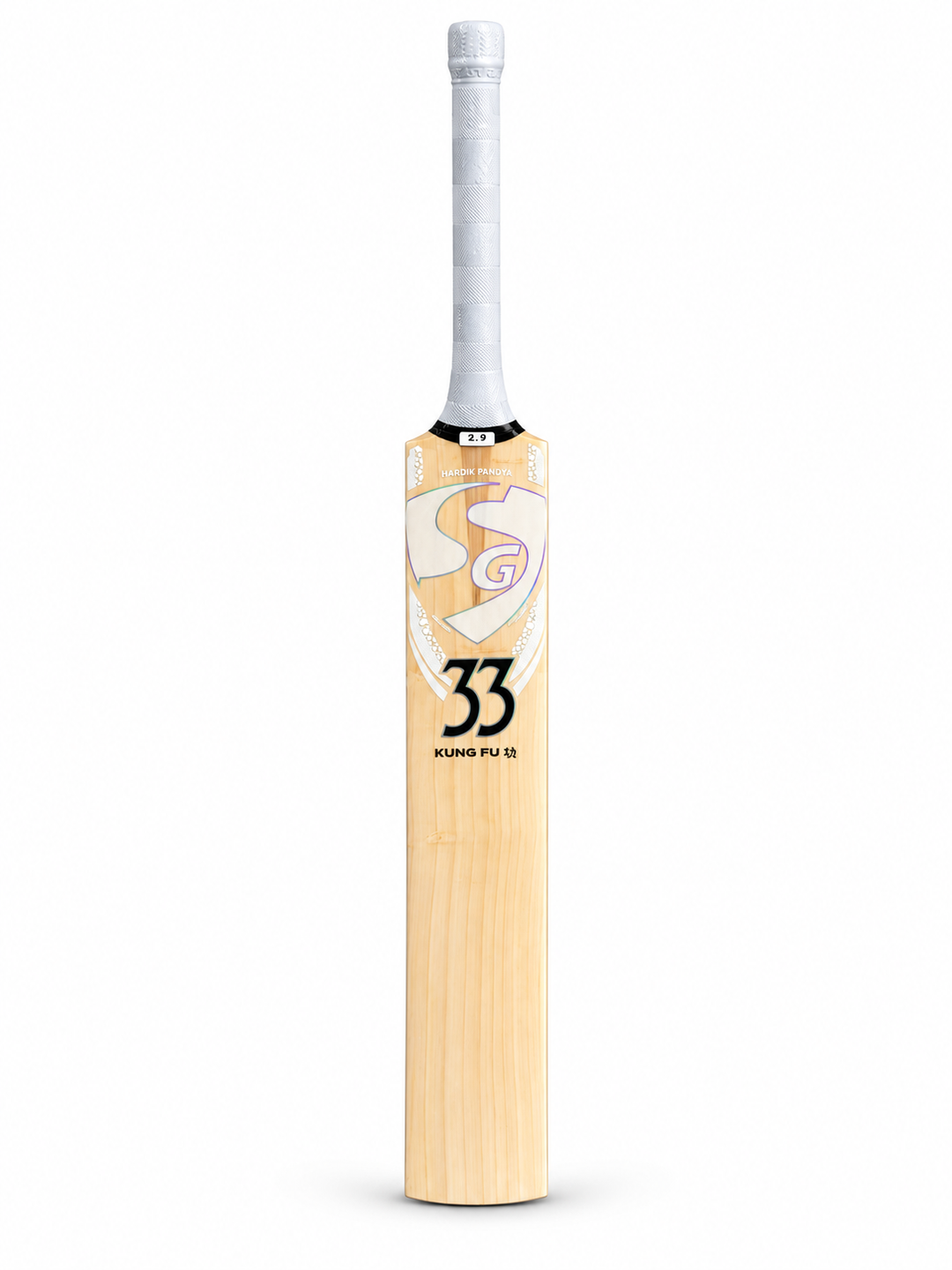 SG Kung Fu 33 English Willow Cricket Bat Size SH @ Front View