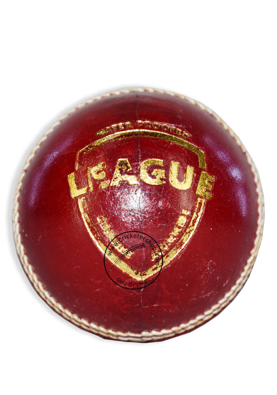 SG League Cricket Ball Red @ Side View