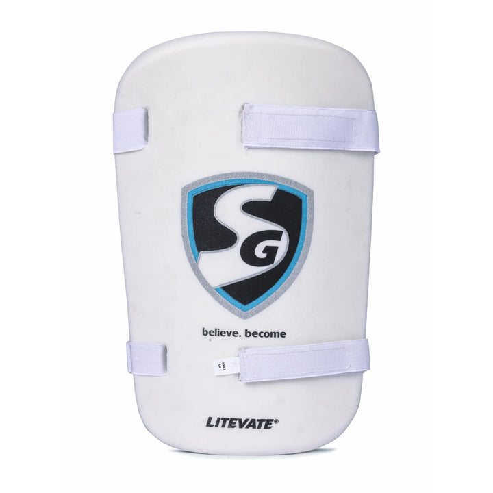 SG Litevate Cricket Batting Thigh Guard Pad @ Front View