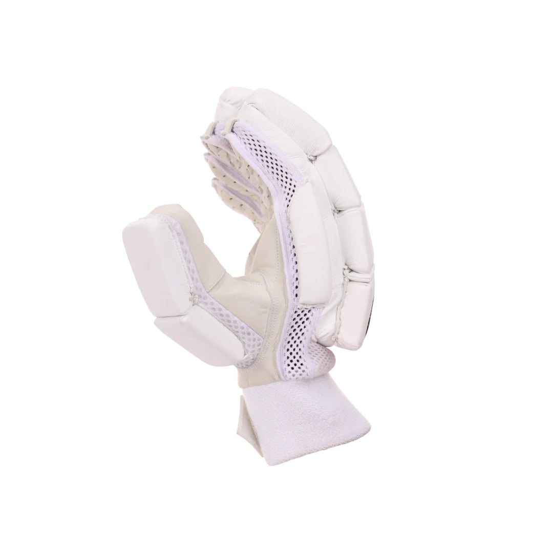 SG Litevate White Cricket Batting Gloves@front view3