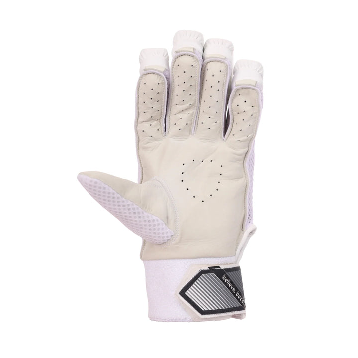 SG Litevate White Cricket Batting Gloves@front view4