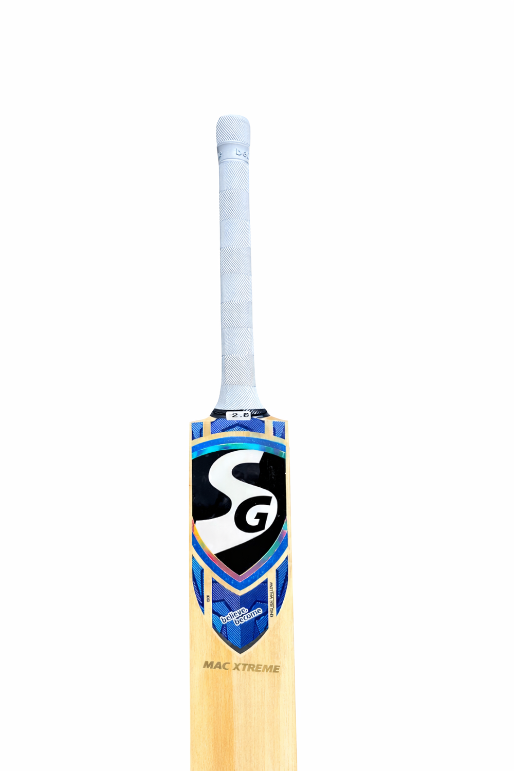 SG Mac Xtreme English Willow Cricket Bat Size SH@front view1