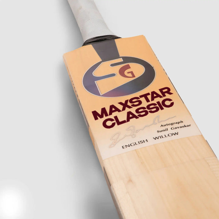 SG Maxstar Classic English Willow Cricket Bat Size@Close View