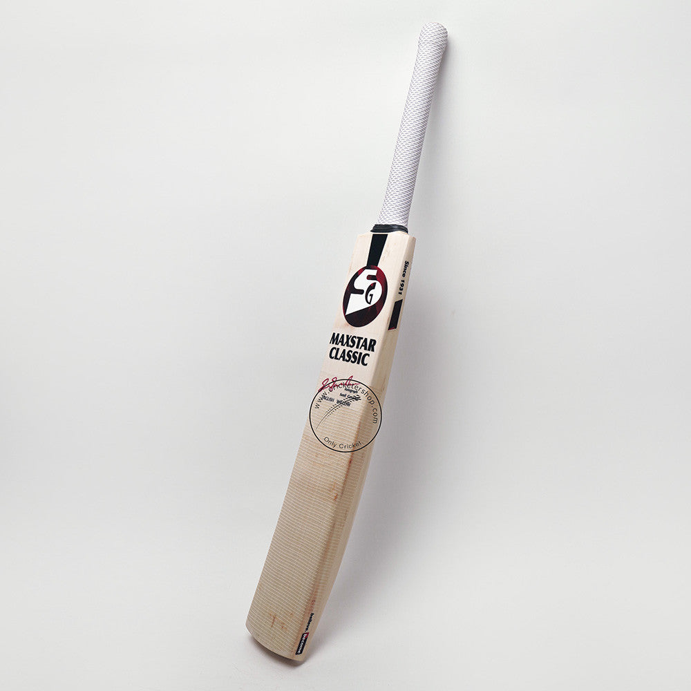 SG Maxstar Classic English Willow Cricket Bat Size SH @ Front View