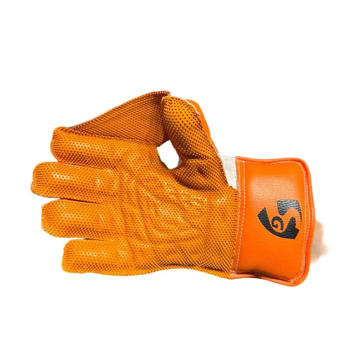 SG RP17 Club Orange Wicket Keeping Gloves @ Right Front View