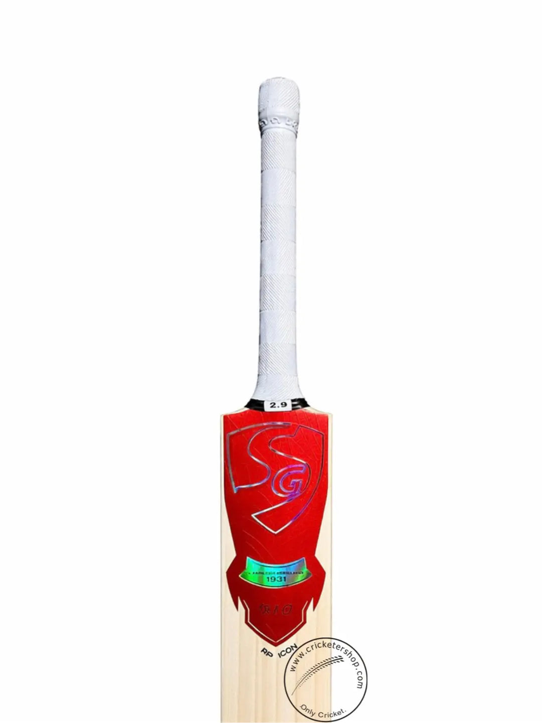 SG RP Icon English Willow Cricket Bat Size SH@front view6
