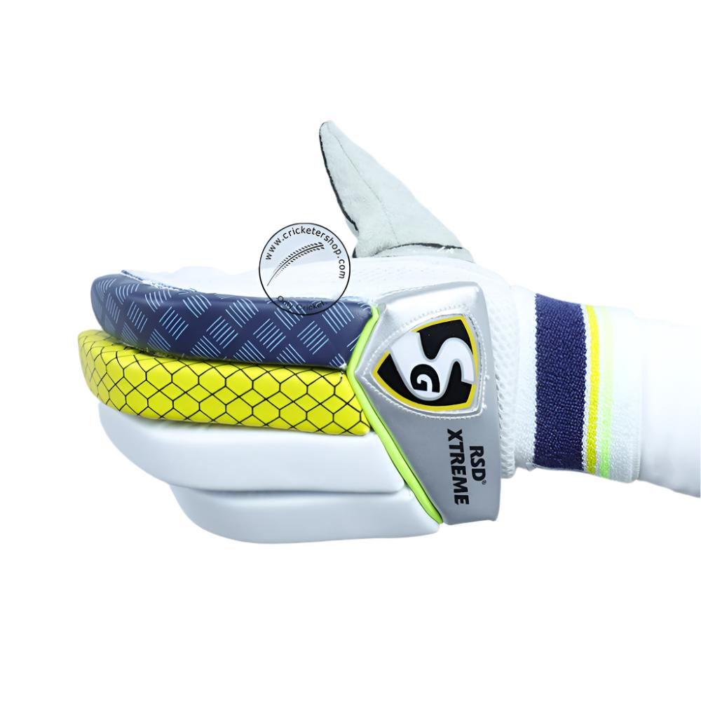 SG RSD Xtreme Cricket Batting Gloves @ Left Back View