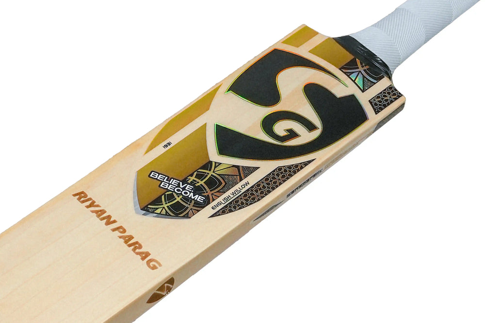 SG Riyan Parag English Willow Cricket Bat Size SH @ Face View 