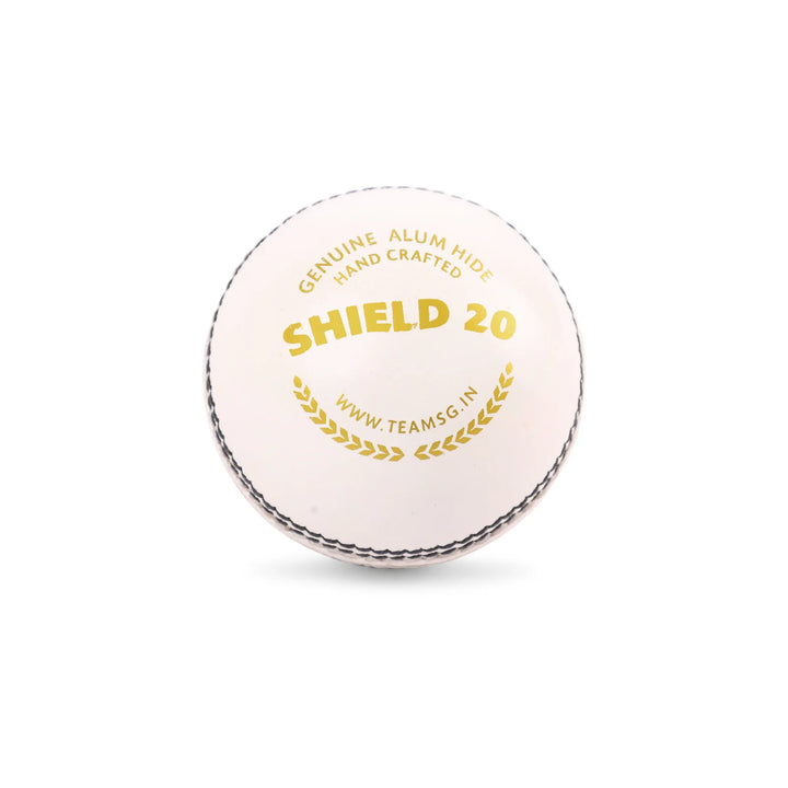 SG Shield 20 Cricket Ball Colour White @ Side View