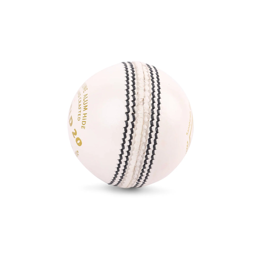SG Shield 20 Cricket Ball Colour White @ Side View 3