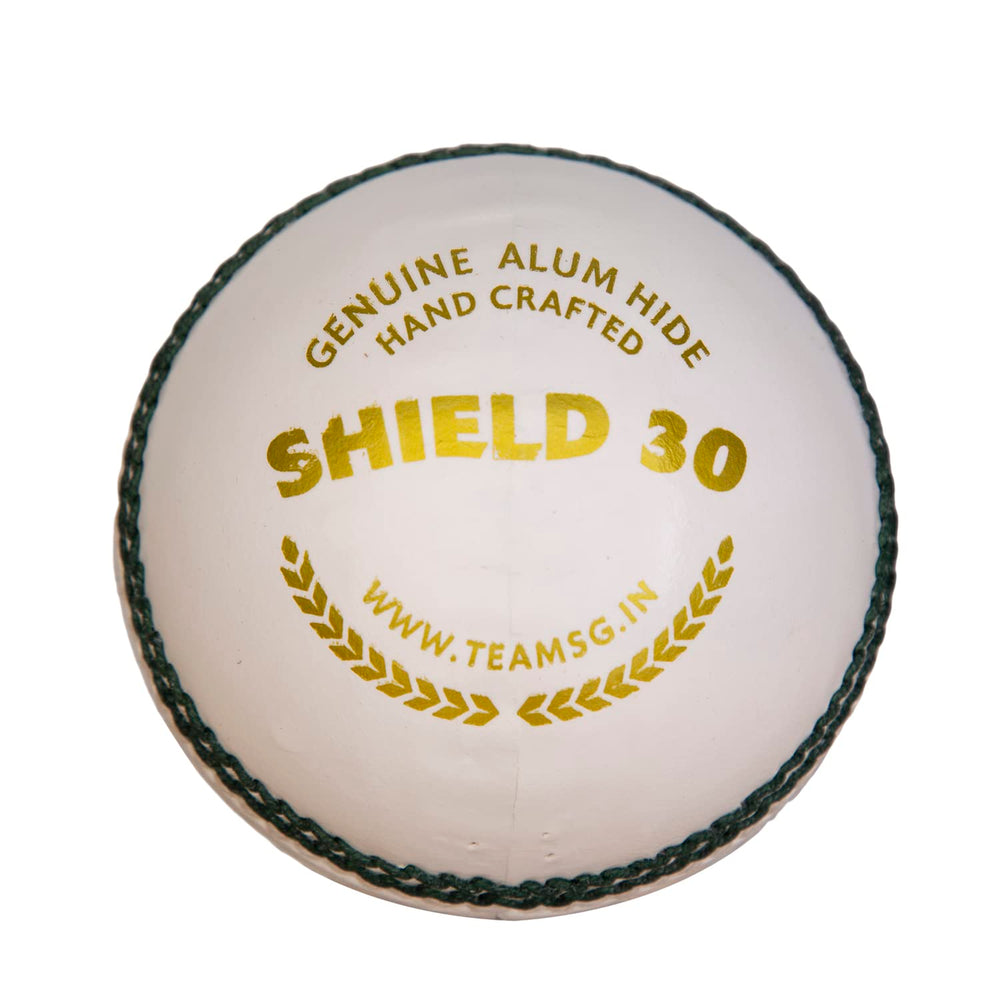 SG Shield 30 Cricket Ball colour-White@back