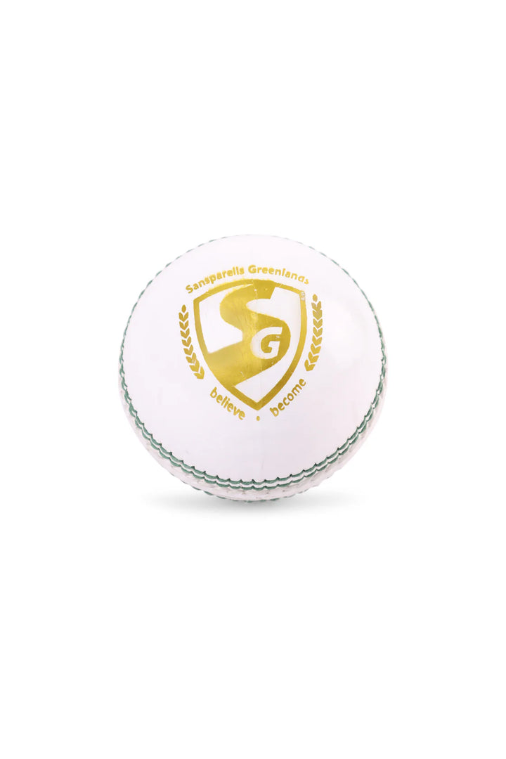 SG Shield 30 Cricket Ball colour White@front view 1