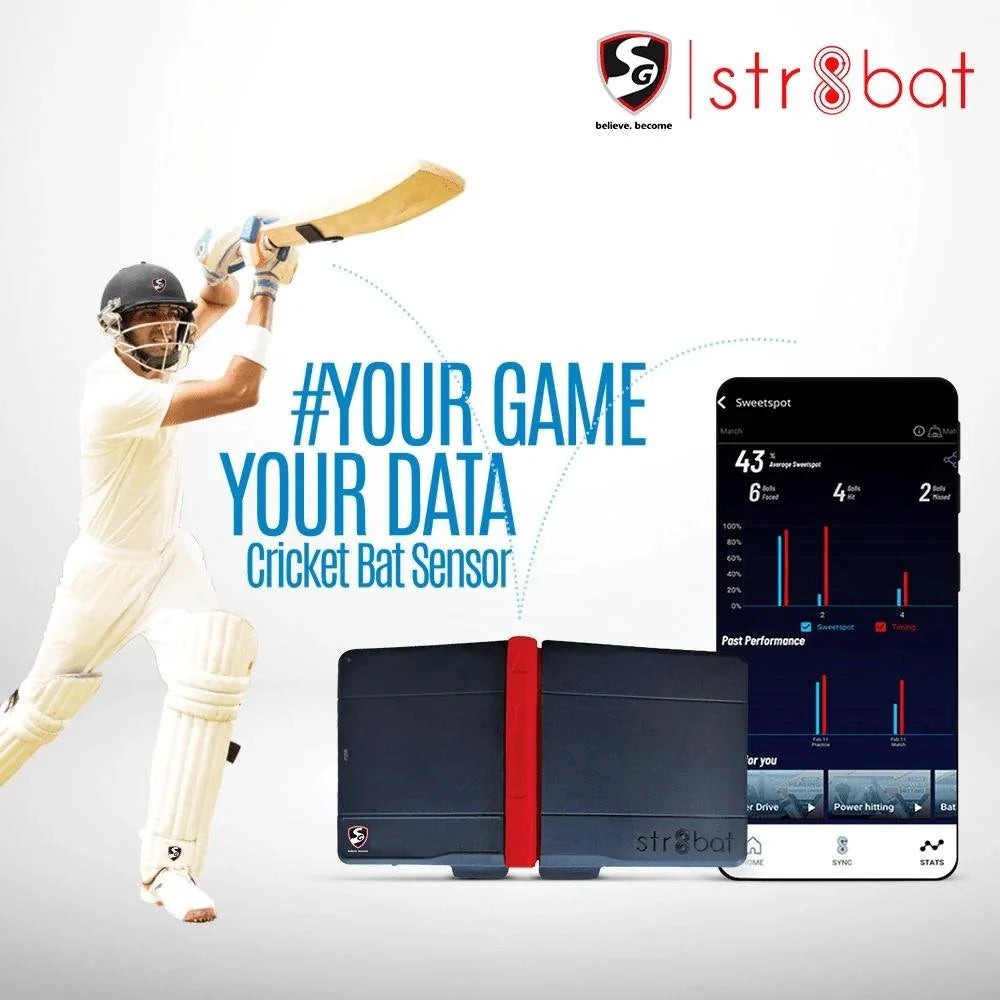 SG Str8 Bat Cricket Sensor @ Back View 2