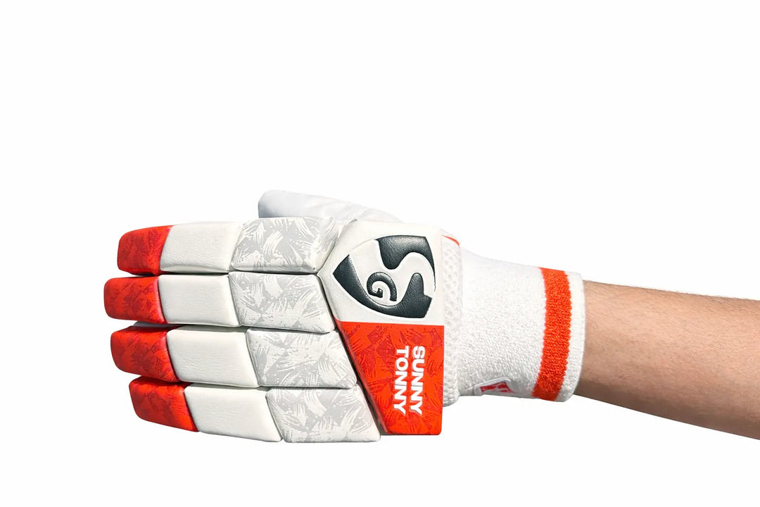 SG Sunny Tonny Cricket Batting Gloves Adult Size @ Left Back View