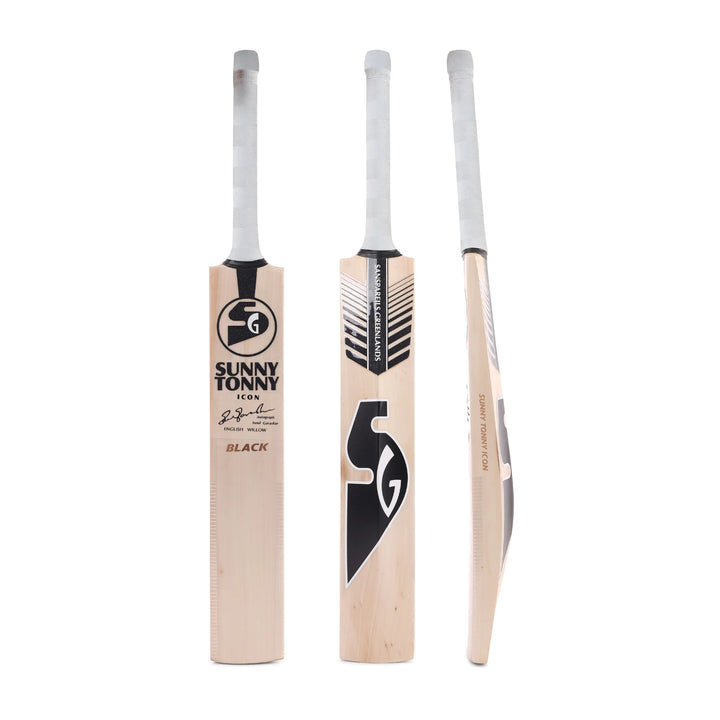 SG Sunny Tonny Icon Black English Willow Cricket Bat Size Long Blade @ Composite View