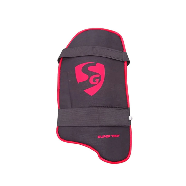 SG Super Test Black Cricket Batting Thigh Pad@front view