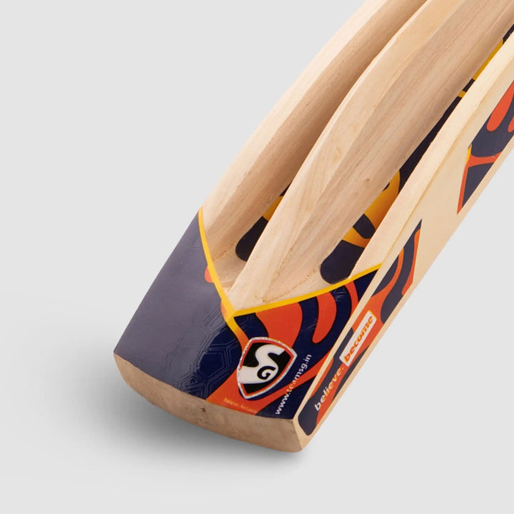 SG T 1600 Scoop Tennis Kashmir Willow Bat SH @ Back Bottom View