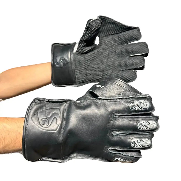SG Test Black Wicket Keeping Gloves @ Composite View