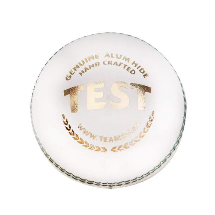 SG Test Cricket Ball White@Backl