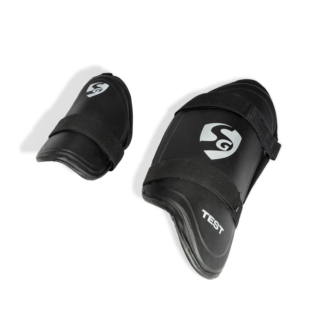 SG Test Cricket Batting Combo Thigh Guard Pad Black Men Size@front view 1