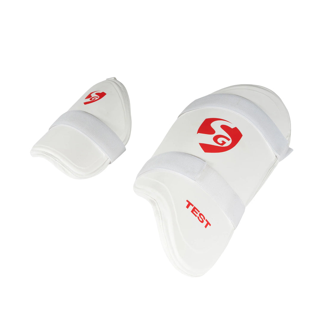SG Test Cricket Batting Combo Thigh Guard Pad White Men Size@front view1