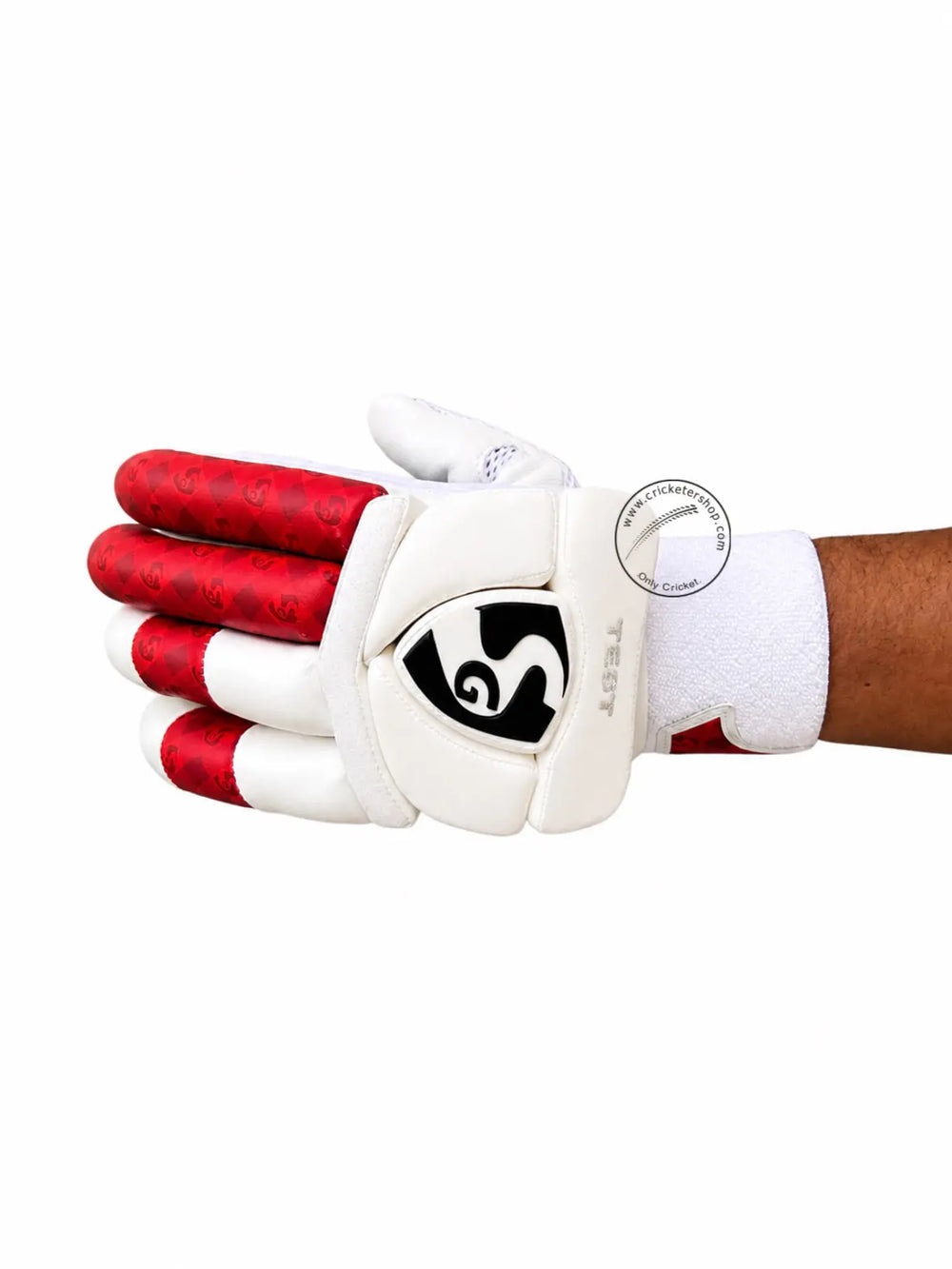 SG Test Cricket Batting Gloves @ Left Back View