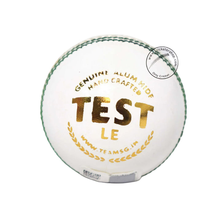 SG Test LE Cricket Ball Colour White @ Front View