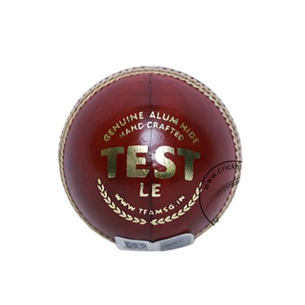 SG Test LE Cricket Ball colour Red @ Front View