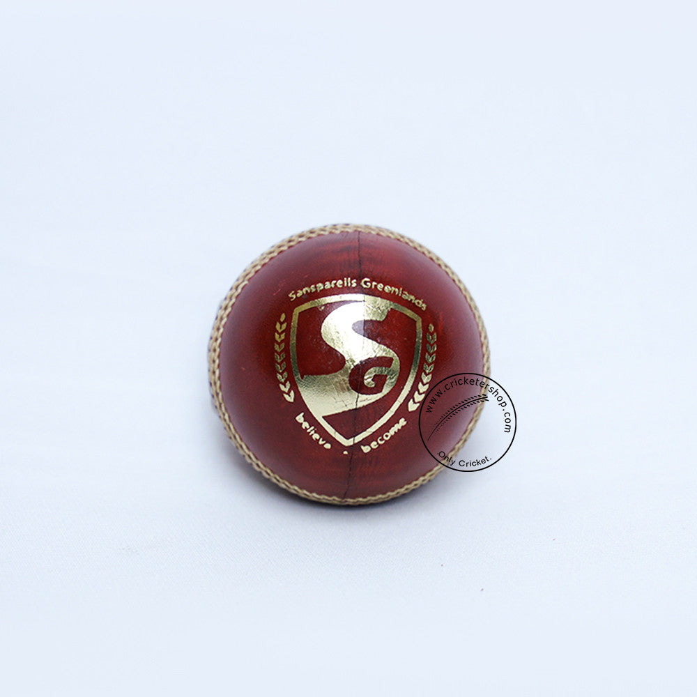 SG Test LE Cricket Ball colour Red @ Back View