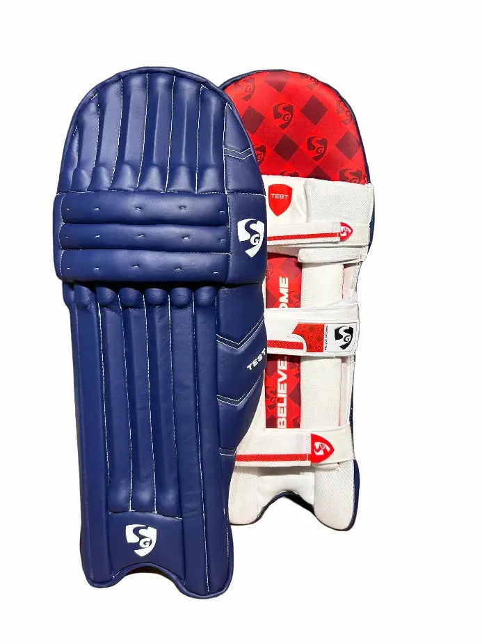 SG Test Navy Blue Colored Cricket Batting Leg Guard Pads @ Composite View