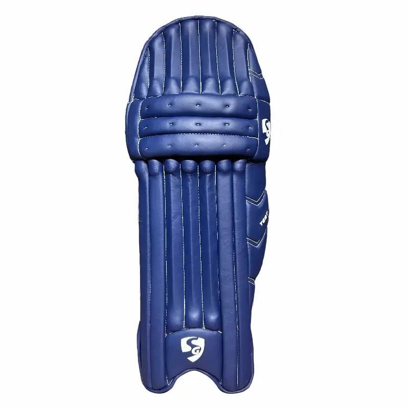 SG Test Navy Blue Colored Cricket Batting Leg Guard Pads @ Front View 1