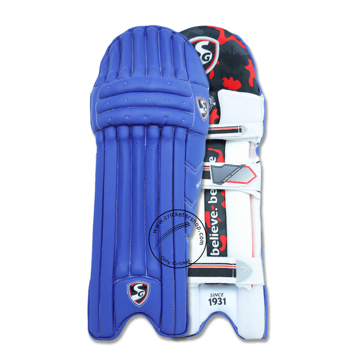 SG Test Navy Blue Colored Cricket Batting Leg Guard Pads @ Composite View