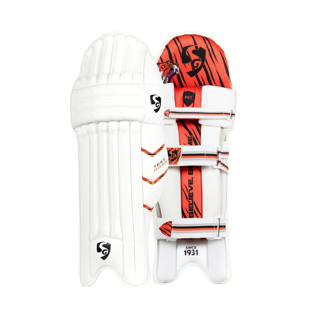 SG Test Roar Cricket Batting Leg Guard Pads@front view