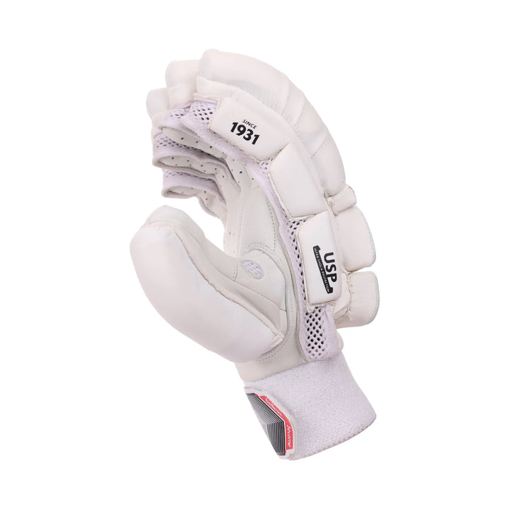 SG Test White Cricket Batting Gloves Mens Size@front view3