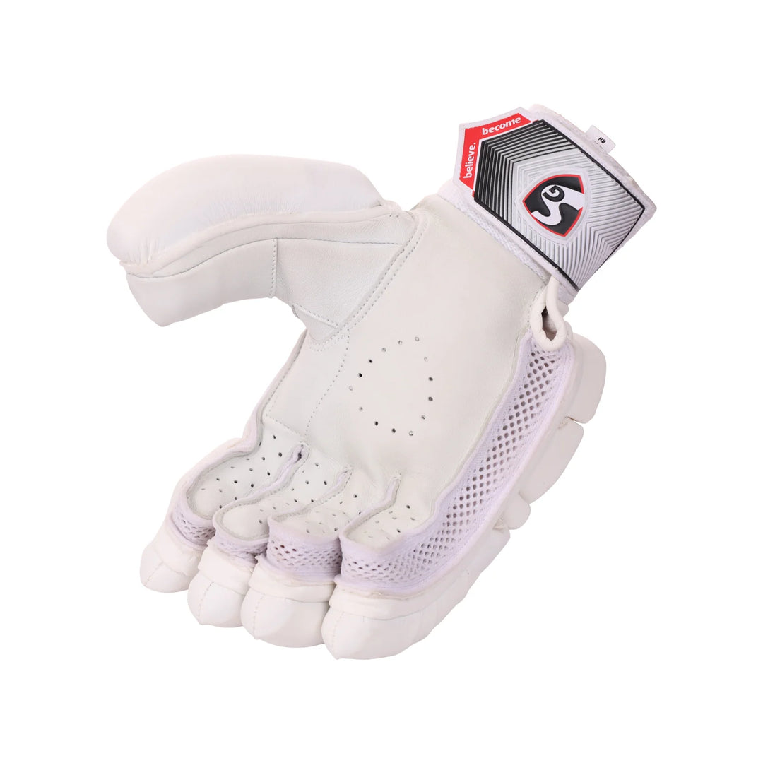 SG Test White Cricket Batting Gloves Mens Size@front view4