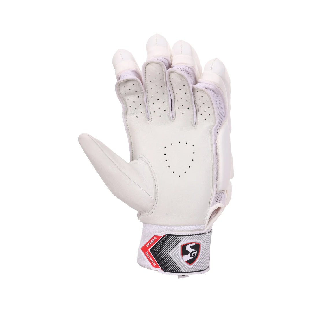SG Test White Cricket Batting Gloves Mens Size@front view5