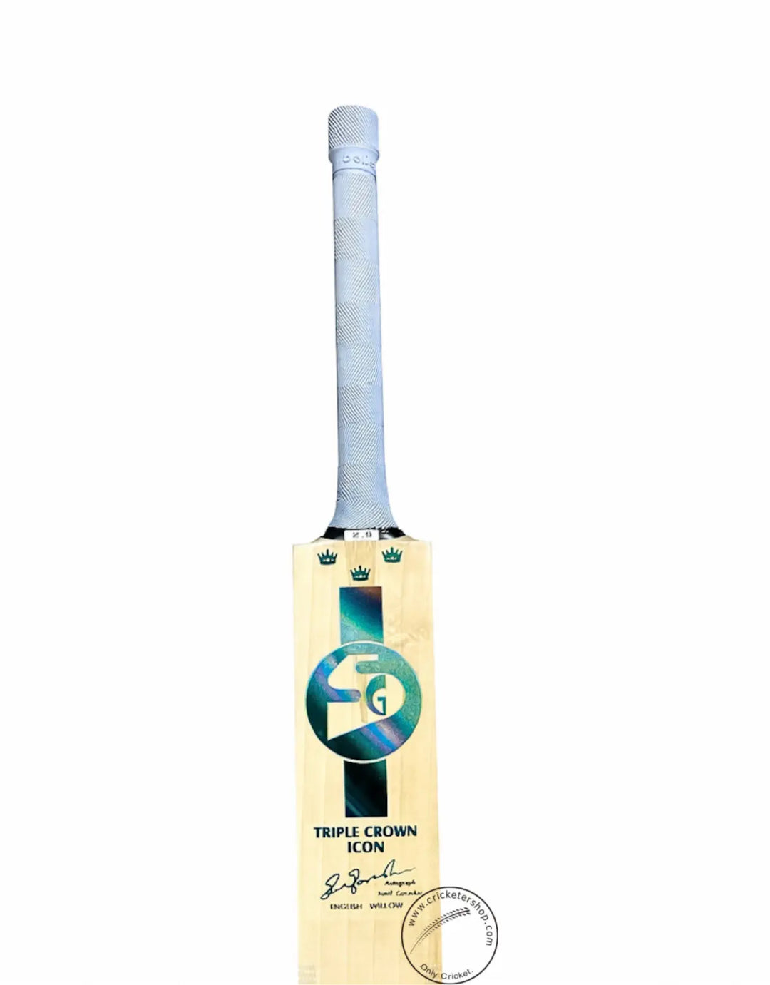 SG Triple Crown Icon English Willow Cricket Bat Size SH@front view11