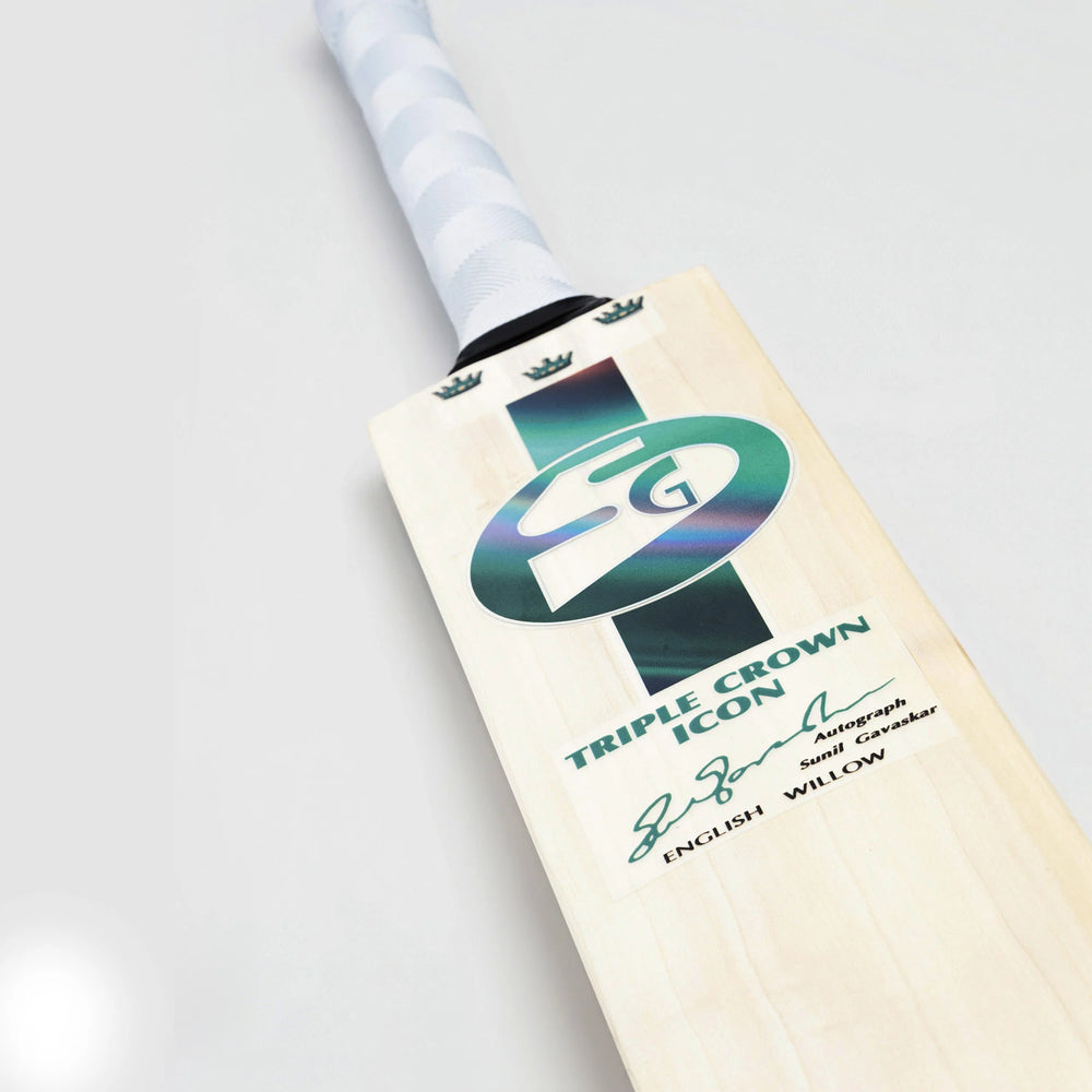 SG Triple Crown Icon English Willow Cricket Bat Size SH@front view6