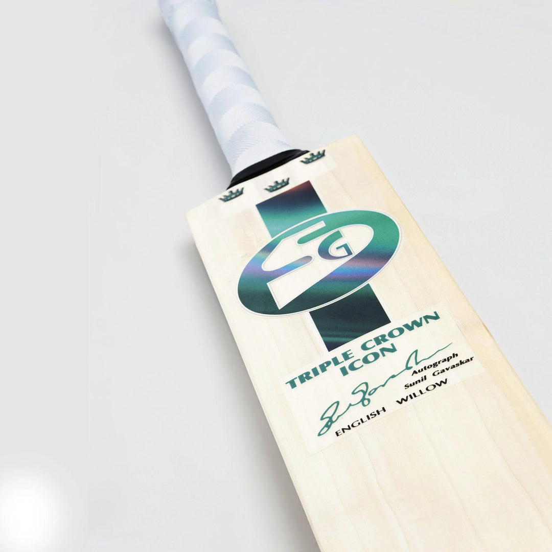 SG Triple Crown Icon English Willow Cricket Bat Size SH@front view6