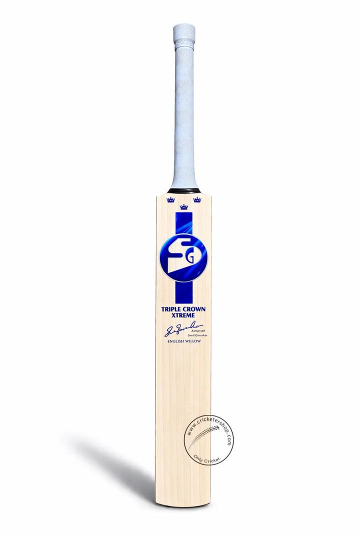 SG Triple Crown Xtreme English Willow Cricket Bat Size SH@front view3