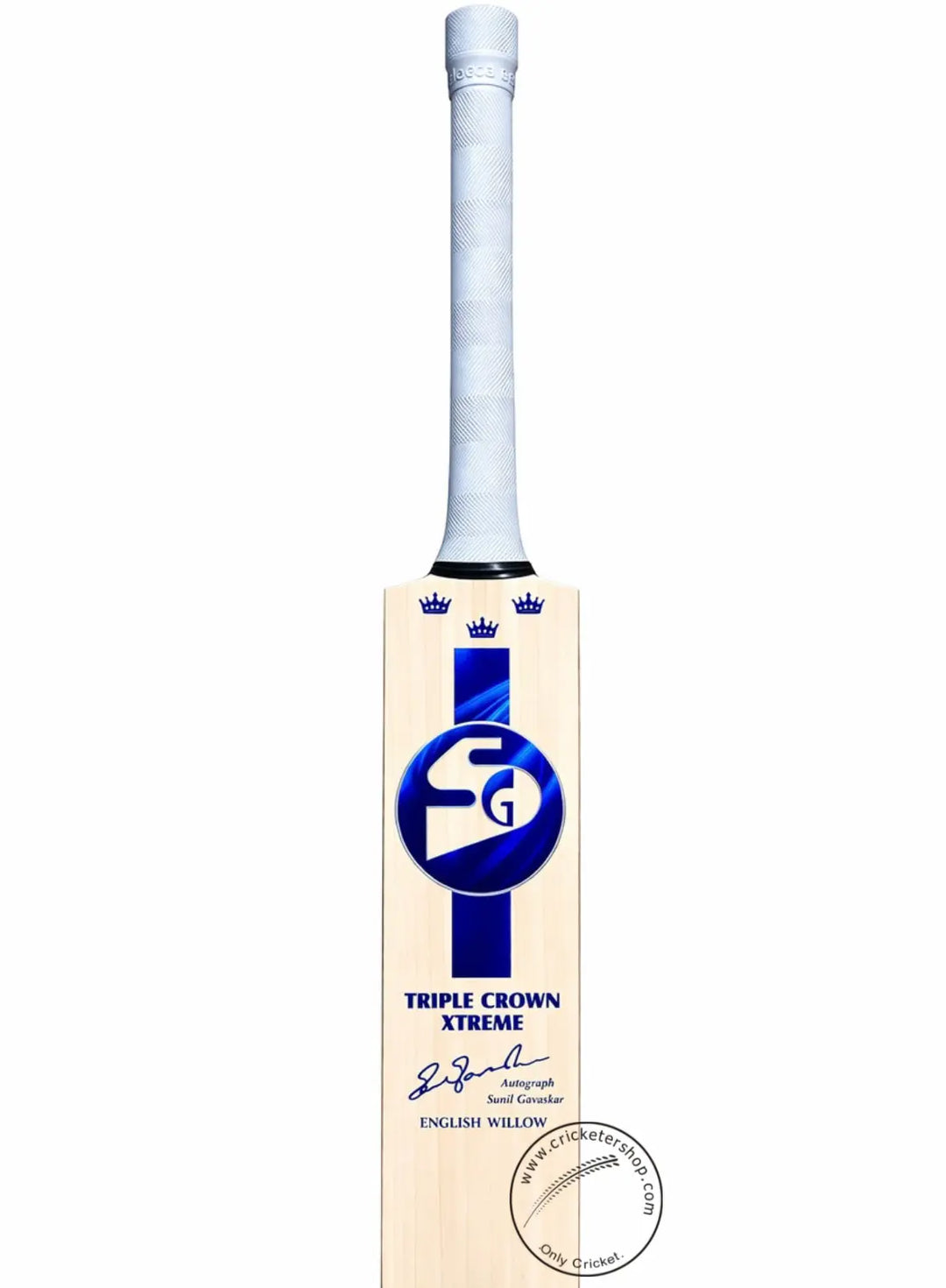 SG Triple Crown Xtreme English Willow Cricket Bat Size SH@front view4