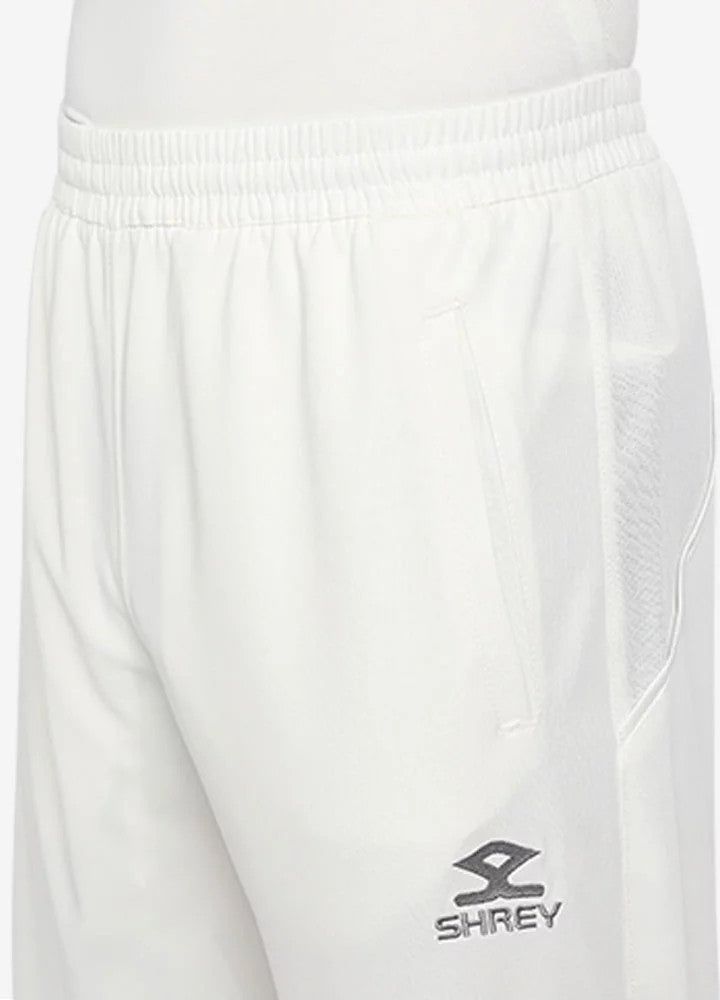 Shrey Premium Off White Cricket Trouser Size @ Close Up View