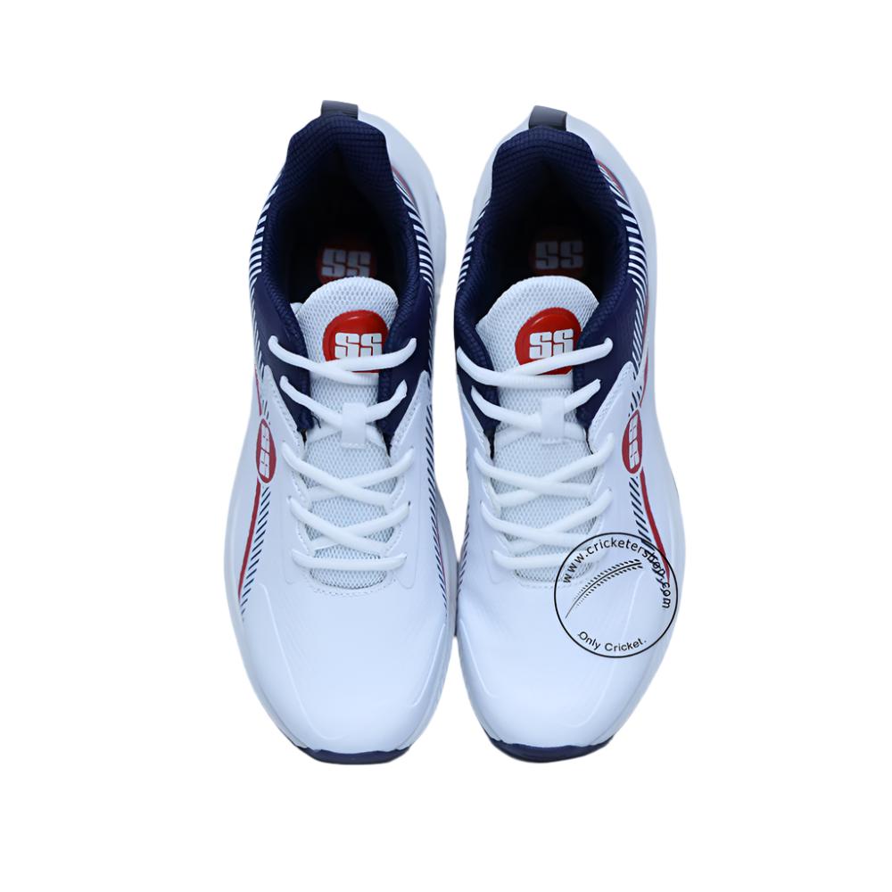 SS Ultimate Blue Red Cricket Shoes @ Top View