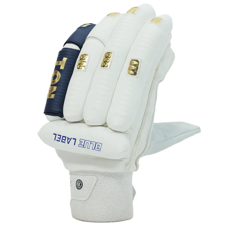 SS Blue Label Cricket Batting Gloves Adult Size @ Left Back View